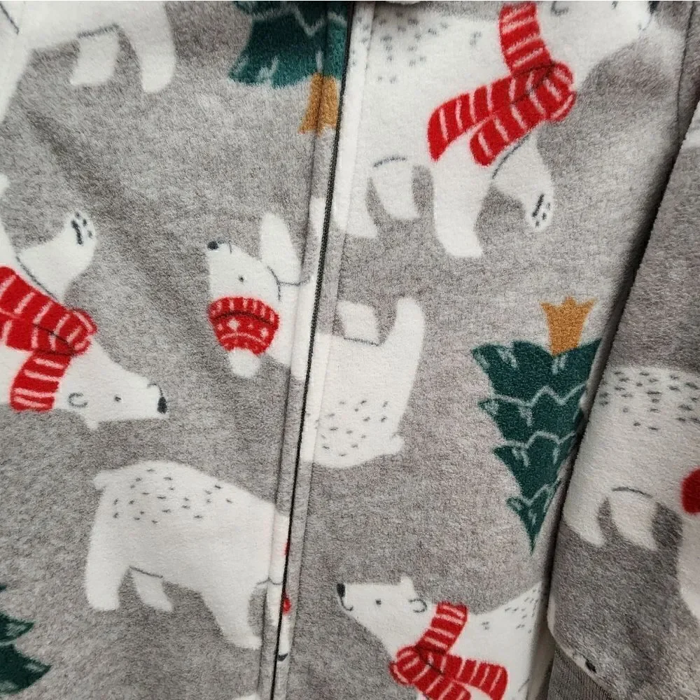 Nwt Carter's Toddler Boy's 2 pc Buffalo Plaid Christmas Footed Fleece pajamas